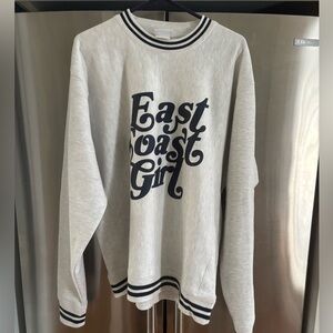 Barstool Sports ‘East Coast Girl’ Ribbed Champion Crewneck size Larger